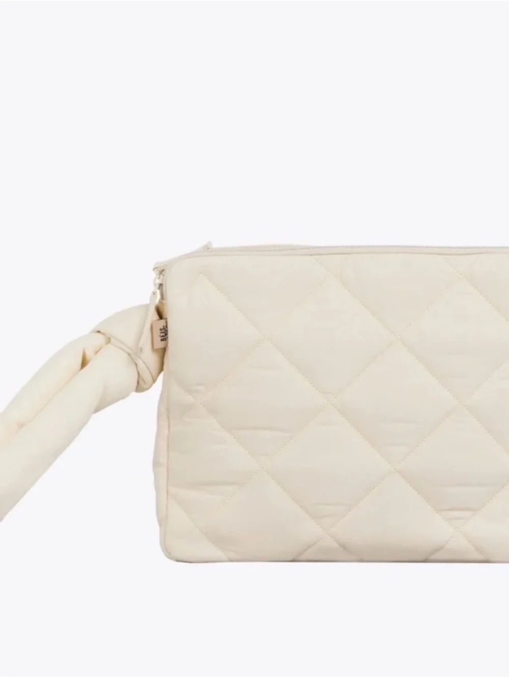 Beis Quilted Cream/ Yellow stroller caddy baby diaper bag